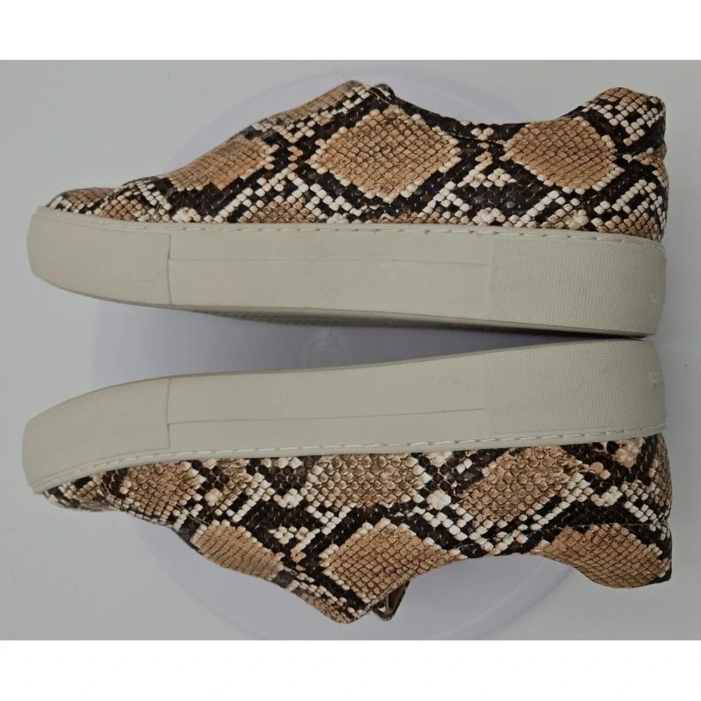 J/Slides Heidi NWOB Slip-On Round Toe Platform Sneaker Python Snake Print Sz W/9